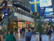 Kuva ostoskeskuksesta. Klikkaa kuva Tukholman kaupunkivilin�st�.